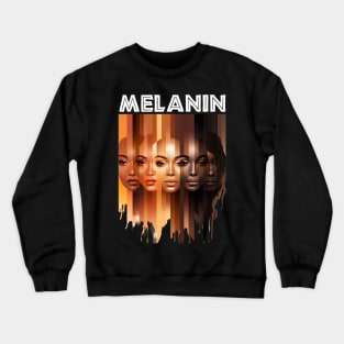 Melanin Shades Afrocentric Beauty For Women Crewneck Sweatshirt